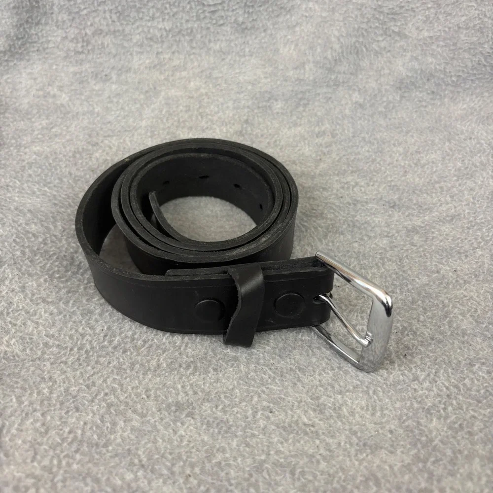 LawPro Leather Belt Men 46 Black Basketweave Duty Uniform Made in USA